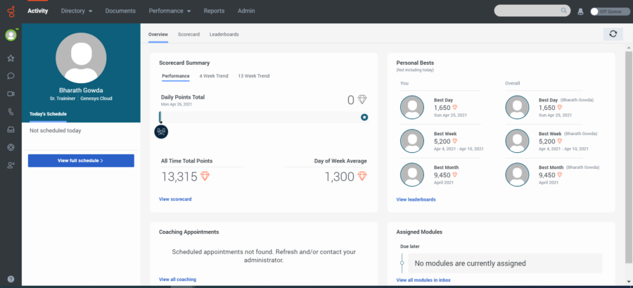 genesys dashboard